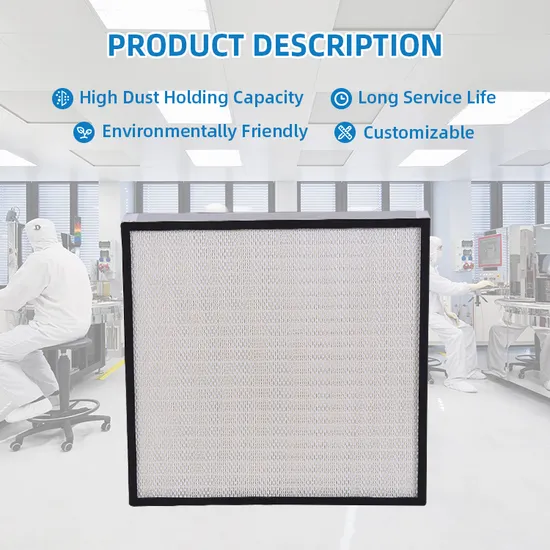 Clean-Link Custom 0.12 Micron Dust Sheet Purifier Mini Pleats HEPA Filter